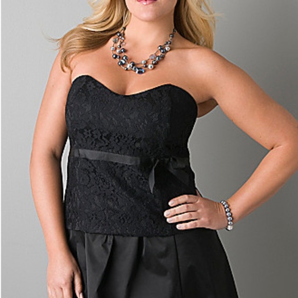 Lane Bryant Tops - Lane Bryant Strapless Lace Top